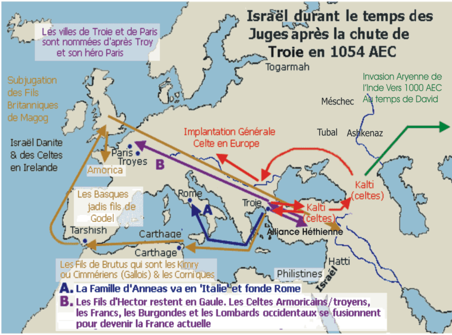 La Migration Européenne après la chute de Troie.